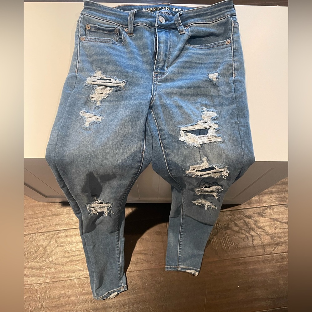 American Eagle next level stretch pants size 6 . Mix of light and dark color